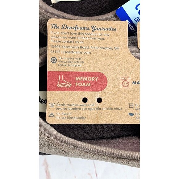 Dearfoam Memory Foam Slippers, Machine Washable, Medium US 9-10, Easy On/Off - Picture 16 of 16